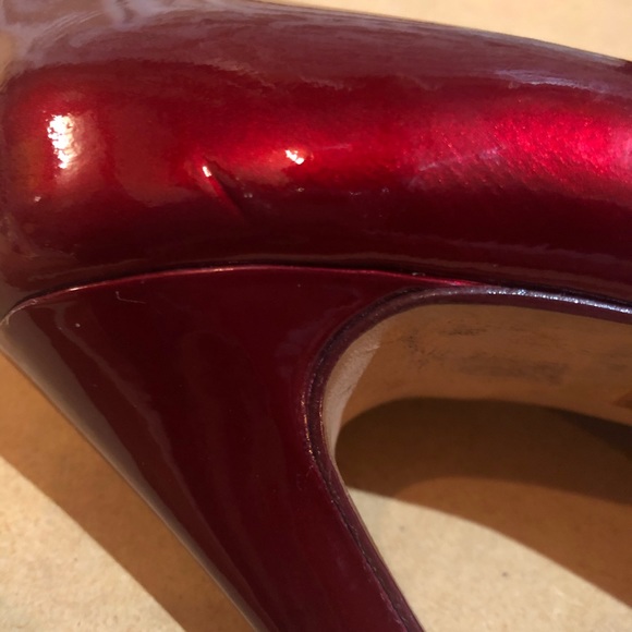 Aldo red pointy toe patent leather platform heels - Picture 8 of 10
